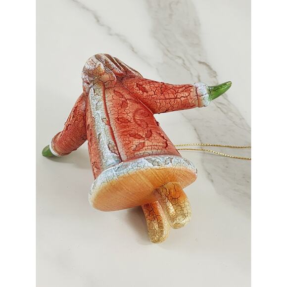 Christmas Tree Ornament Santa Claus Flying Holidays 4 3/4" Xmas Decoration Vtg - Picture 8 of 14